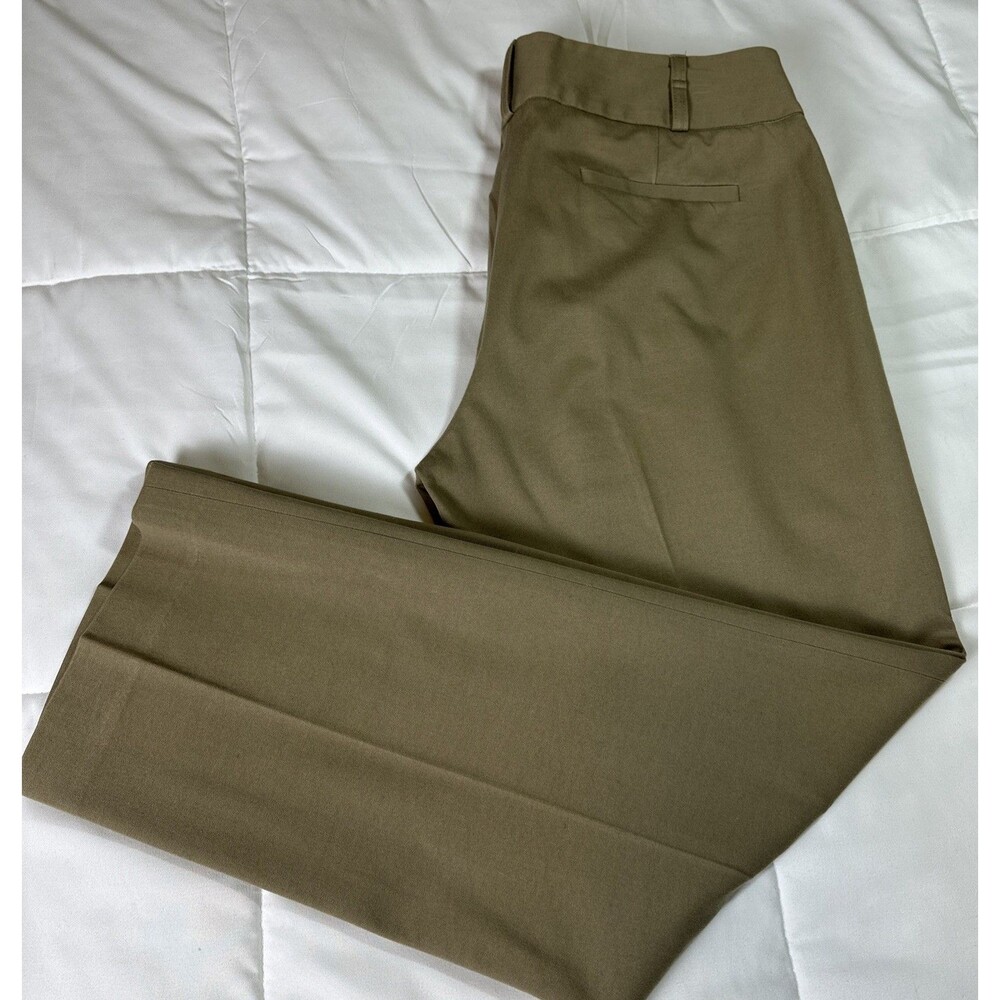 Elliott Lauren Two Button Cropped Button Up Taupe Pants Size 12